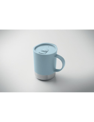 BEAKER Mug simple paroi 300ml Couleurs : bleu bébé cadeau collaborateur premium