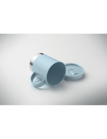 BEAKER Mug simple paroi 300ml Couleurs : bleu bébé impression logo haute qualité