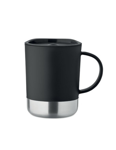 BEAKER Mug simple paroi 300ml Couleurs : noir cadeau entreprise pas cher