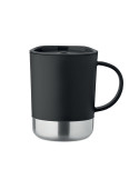 BEAKER Mug simple paroi 300ml Couleurs : noir cadeau entreprise pas cher