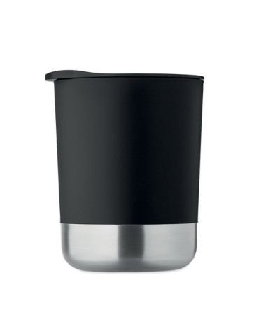BEAKER Mug simple paroi 300ml Couleurs : noir cadeau affaires élégant