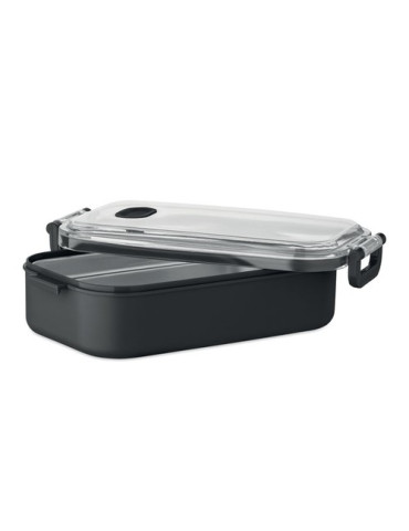 HOAGIE Boîte à lunch en PP Couleurs : noir objet promotionnel éco-responsable