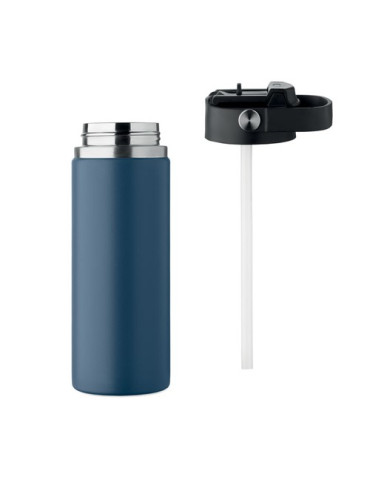 SUMA GRIP Bouteille double paroi 500 ml Couleurs : bleu marine personnalisable avec votre logo
