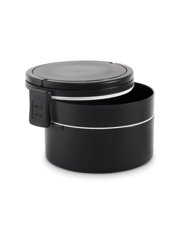 ENSALA Boîte à lunch 2 niveaux en PP Couleurs : noir marquage laser ultra précis