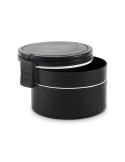 ENSALA Boîte à lunch 2 niveaux en PP Couleurs : noir marquage laser ultra précis
