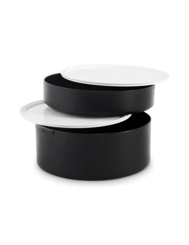 ENSALA Boîte à lunch 2 niveaux en PP Couleurs : noir objet promotionnel éco-responsable