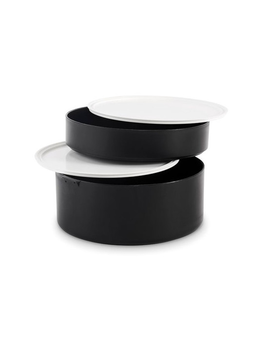 ENSALA Boîte à lunch 2 niveaux en PP Couleurs : noir objet promotionnel éco-responsable