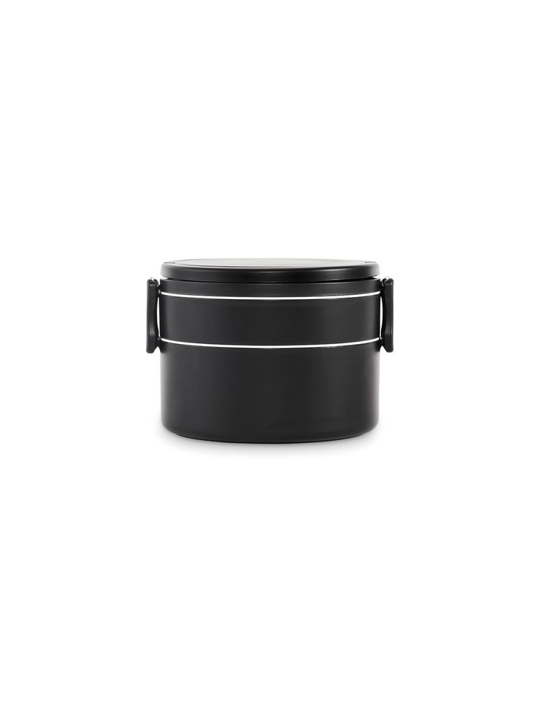 ENSALA Boîte à lunch 2 niveaux en PP Couleurs : noir cadeau client original