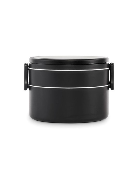 ENSALA Boîte à lunch 2 niveaux en PP Couleurs : noir cadeau client original