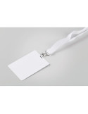 BADLARGE Badge lanyard 120 x 80mm Couleurs : blanc cadeau entreprise pas cher