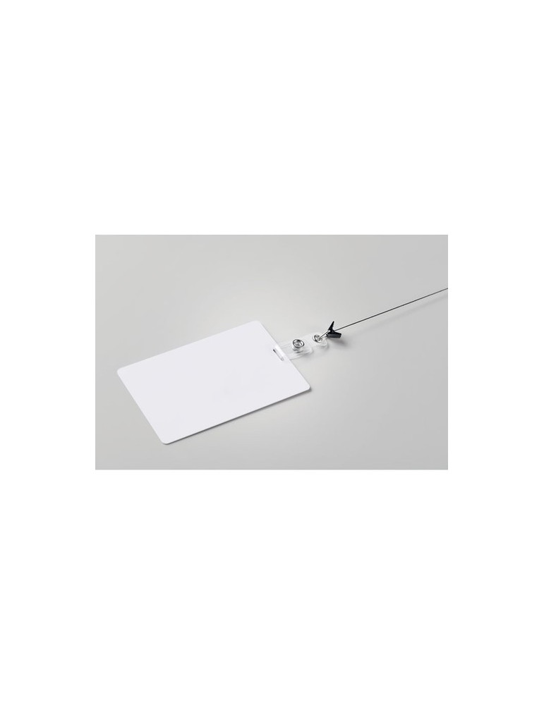BADLARGE Badge lanyard 120 x 80mm Couleurs : blanc goodies publicitaire événementiel