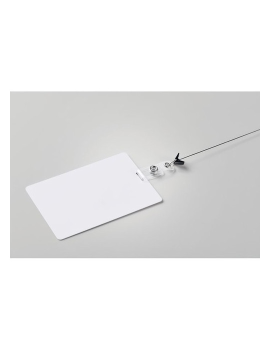BADLARGE Badge lanyard 120 x 80mm Couleurs : blanc goodies publicitaire événementiel