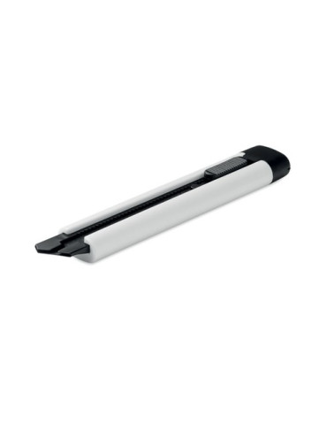 BLADE + Grand cutter rétractable Couleurs : blanc goodies publicitaire événementiel