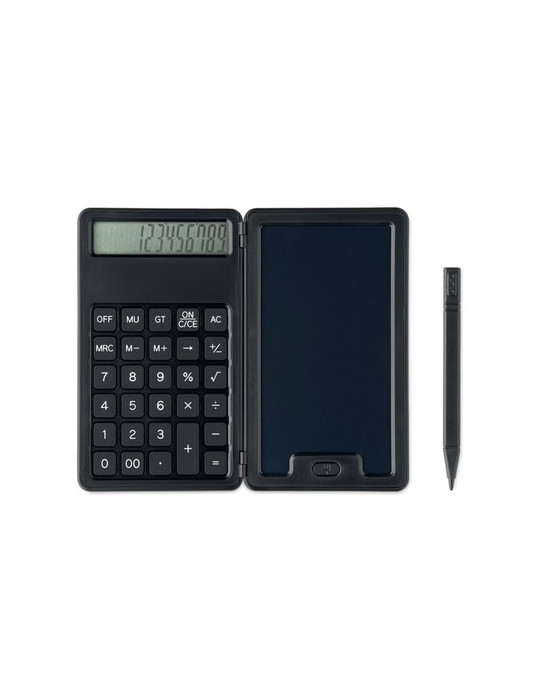 CLERK Calculatrice avec tablette LCD Couleurs : noir