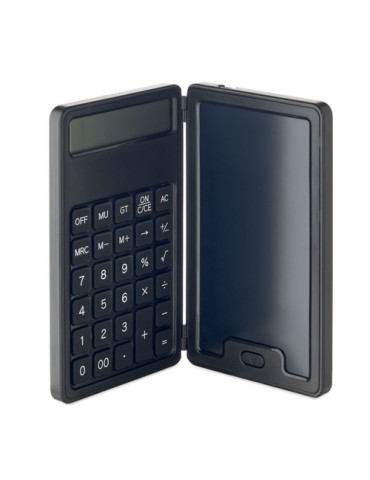 CLERK Calculatrice avec tablette LCD Couleurs : noir goodies publicitaire événementiel