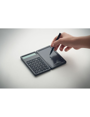 CLERK Calculatrice avec tablette LCD Couleurs : noir marquage laser ultra précis