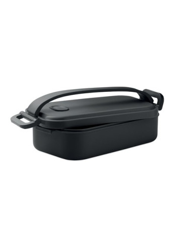 SARNIE Boîte à lunch en PP 800ml Couleurs : noir marquage laser ultra précis
