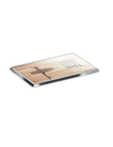 MAGME Magnet en acrylique Couleurs : transparent marquage laser ultra précis
