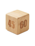 CURT Minuteur en bambou Couleurs : bois personnalisable avec votre logo
