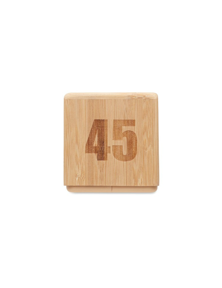 CURT Minuteur en bambou Couleurs : bois impression haute définition