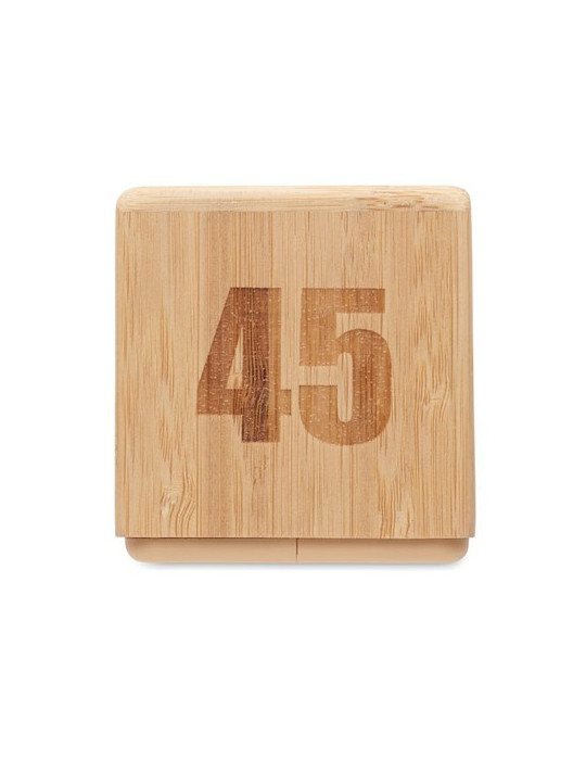 CURT Minuteur en bambou Couleurs : bois impression haute définition