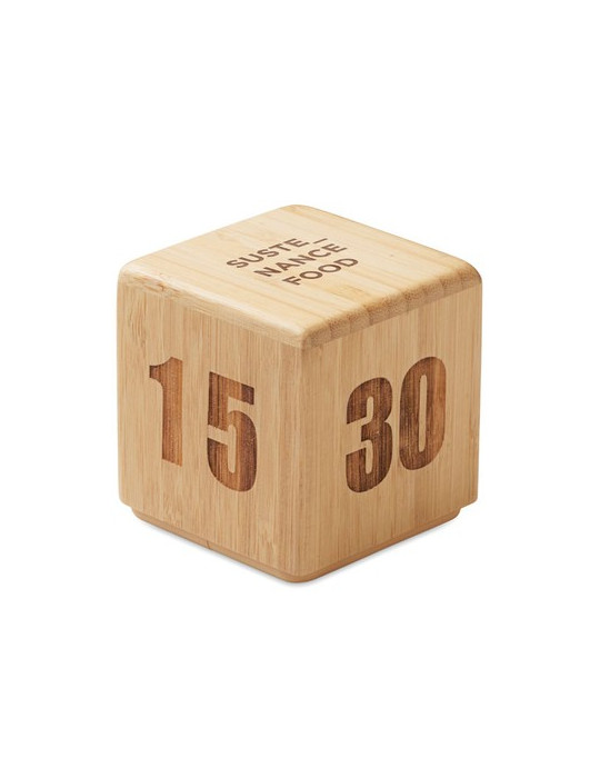 CURT Minuteur en bambou Couleurs : bois marquage laser ultra précis