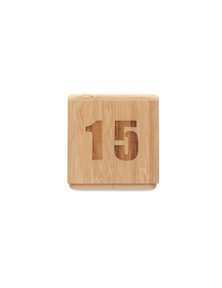 CURT Minuteur en bambou Couleurs : bois objet promotionnel éco-responsable