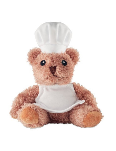 TEDDCHEF Ours en peluche chef cuisinier Couleurs : blanc
