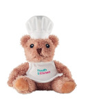TEDDCHEF Ours en peluche chef cuisinier Couleurs : blanc cadeau entreprise pas cher