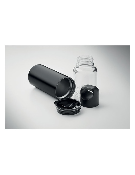 DUALUSE Bouteille 2 en 1 610ml Couleurs : noir marquage laser ultra précis