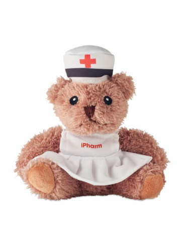 NURSE Ours en peluche infirmière Couleurs : blanc cadeau entreprise pas cher