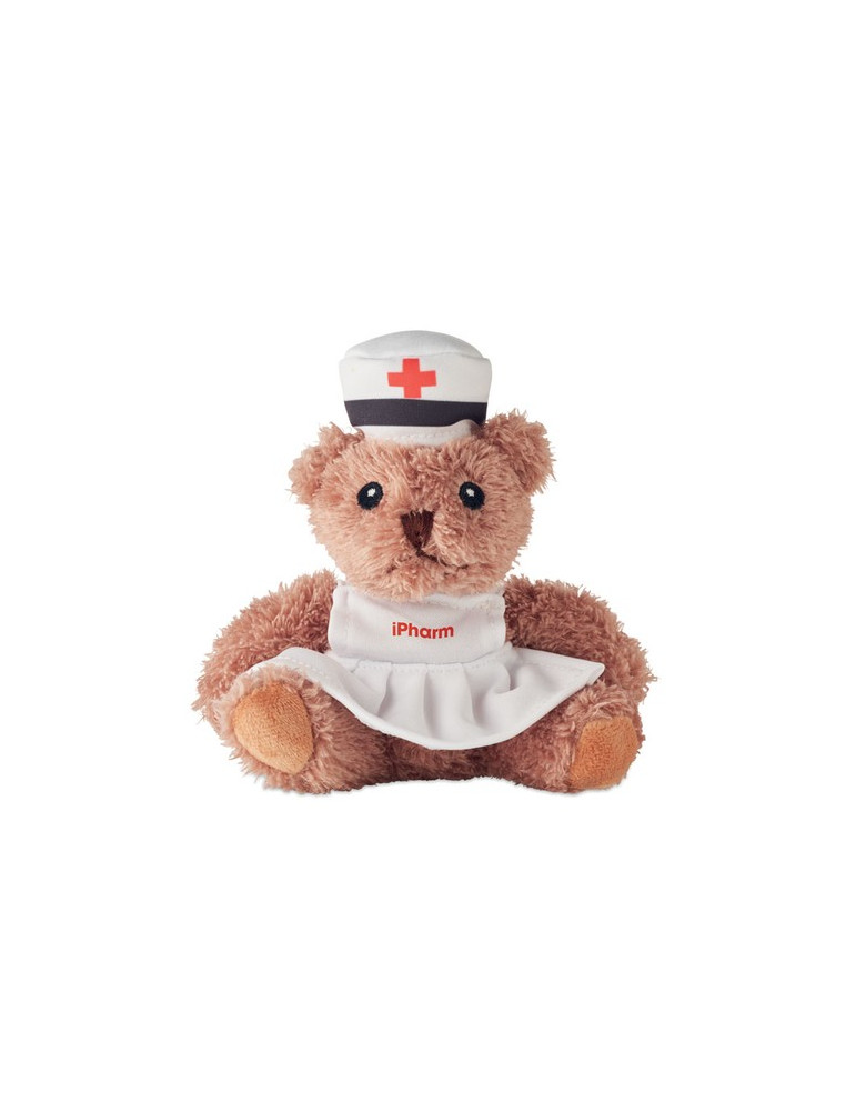 NURSE Ours en peluche infirmière Couleurs : blanc cadeau entreprise pas cher