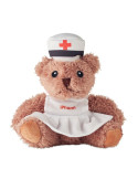 NURSE Ours en peluche infirmière Couleurs : blanc cadeau entreprise pas cher