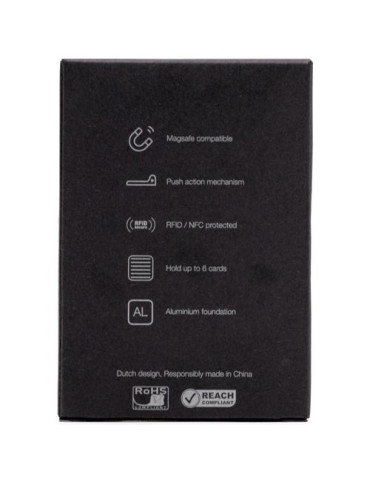 Porte-cartes de crédit magnétique BrandCharger Wally Couleurs : gun livraison express 24h 48h
