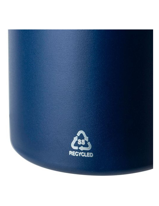 Gourde double paroi de 600 ml en acier inoxydable recyclé Mace Couleurs : noir Matières : acier inoxydable recyclé livraison exp