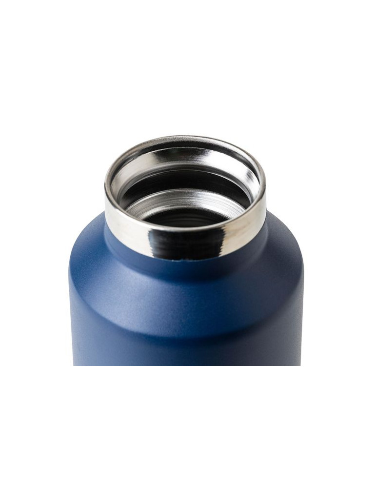 Gourde double paroi de 600 ml en acier inoxydable recyclé Mace Couleurs : noir Matières : acier inoxydable recyclé personnalisat