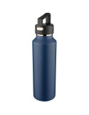 Gourde double paroi de 600 ml en acier inoxydable recyclé Mace Couleurs : blanc Matières : acier inoxydable recyclé impression h