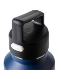 Gourde double paroi de 600 ml en acier inoxydable recyclé Mace Couleurs : blanc Matières : acier inoxydable recyclé impression l