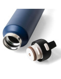 Gourde double paroi de 600 ml en acier inoxydable recyclé Mace Couleurs : blanc Matières : acier inoxydable recyclé marquage cou