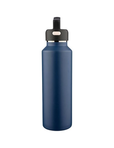 Gourde double paroi de 600 ml en acier inoxydable recyclé Mace Couleurs : bleu Matières : acier inoxydable recyclé personnalisab
