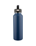 Gourde double paroi de 600 ml en acier inoxydable recyclé Mace Couleurs : bleu Matières : acier inoxydable recyclé personnalisab