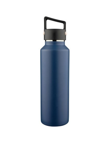 Gourde double paroi de 600 ml en acier inoxydable recyclé Mace Couleurs : bleu Matières : acier inoxydable recyclé cadeau affair