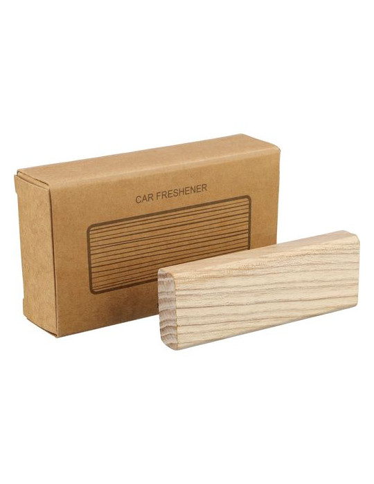 Désodorisant de voiture en bois de hêtre Kezia Matières : bois Couleurs : brun objet promotionnel éco-responsable