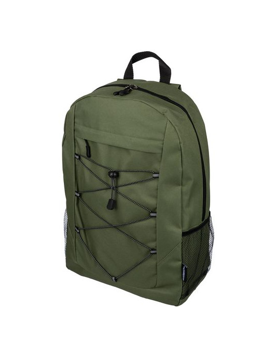 Sac à dos d'aventure en polyester rPET 600D Jari Matières : élasthanne Couleurs : noir personnalisation rapide en France