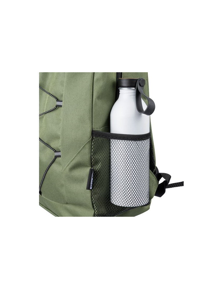 Sac à dos d'aventure en polyester rPET 600D Jari Matières : élasthanne Couleurs : noir personnalisation rapide en France