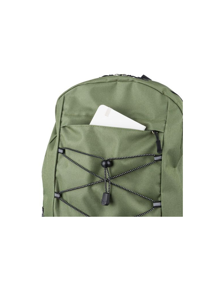 Sac à dos d'aventure en polyester rPET 600D Jari Matières : élasthanne Couleurs : noir goodies personnalisé en stock