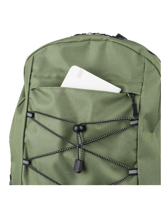 Sac à dos d'aventure en polyester rPET 600D Jari Matières : élasthanne Couleurs : noir goodies personnalisé en stock