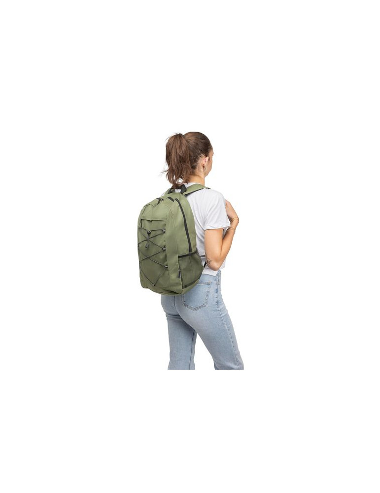 Sac à dos d'aventure en polyester rPET 600D Jari Matières : élasthanne Couleurs : noir cadeau entreprise pas cher