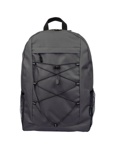 Sac à dos d'aventure en polyester rPET 600D Jari Matières : élasthanne Couleurs : gris goodies publicitaire événementiel