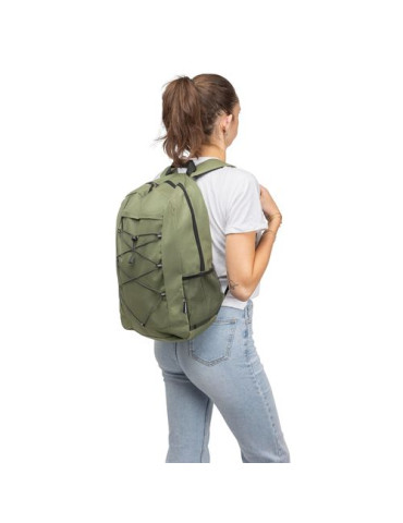Sac à dos d'aventure en polyester rPET 600D Jari Matières : élasthanne Couleurs : gris marquage laser ultra précis